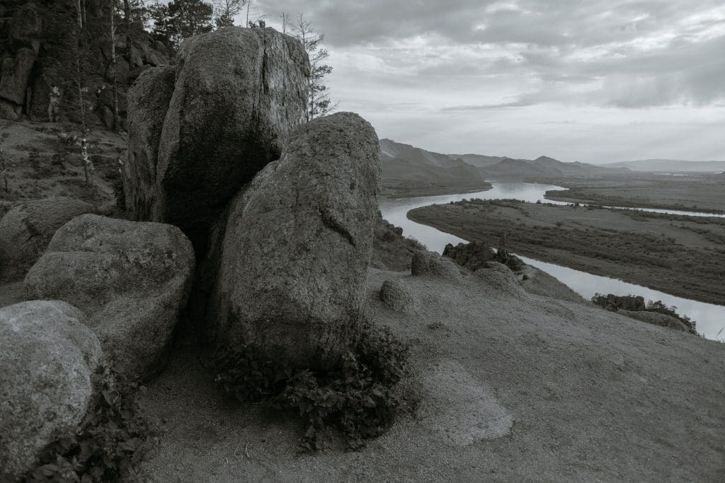 A picture of a big stone