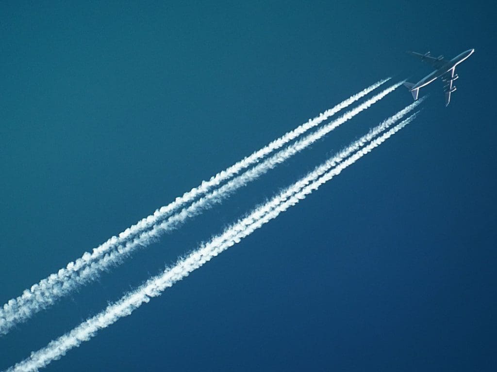 a flying plane